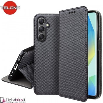 Telone atverčiamas dėklas - juodas (Samsung Galaxy A16/A16 5G) Telone atverčiamas dėklas - juodas (Samsung Galaxy A16/A16 5G)